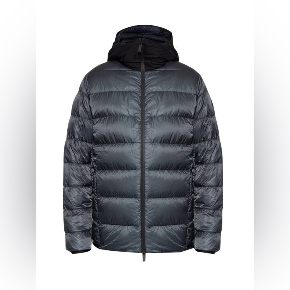 Men's Provins Logo Patch Hooded Padding Grey